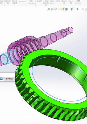 《solidworks正树问答500+ 》252，蜗轮蜗杆怎么配合？