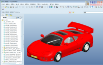 CX3D-PROE-009 玩具赛车三维模型 含特征 含零件