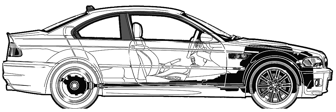 发一个画宝马m3gtr的全过程