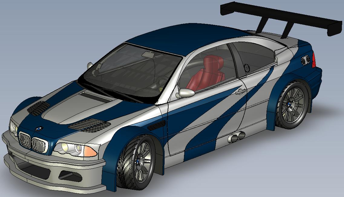 发一个画宝马m3gtr的全过程