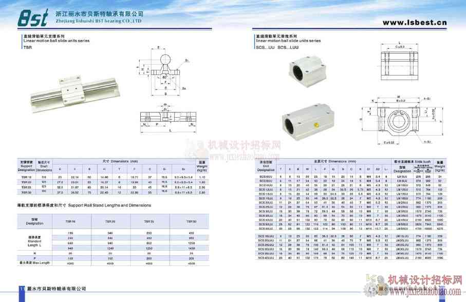 丽水贝斯特轴承样本手册