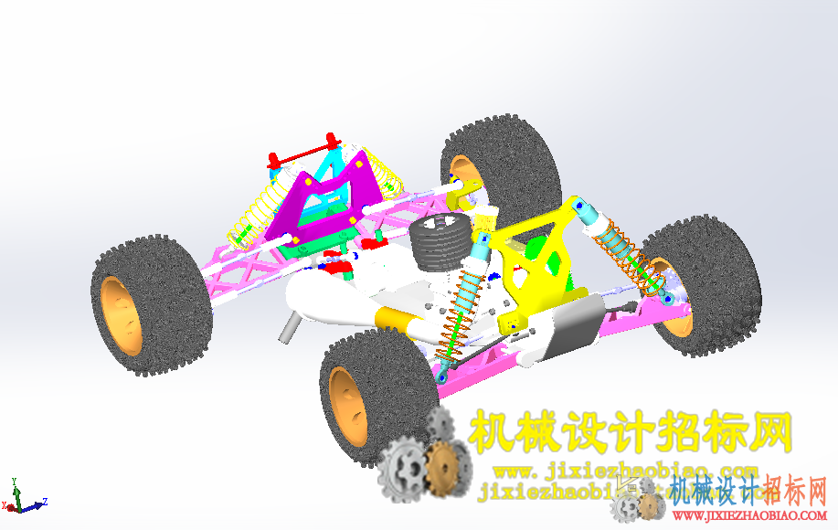 CX3D-SW-023 遥控GTX赛车设计模型 含零件 含特征