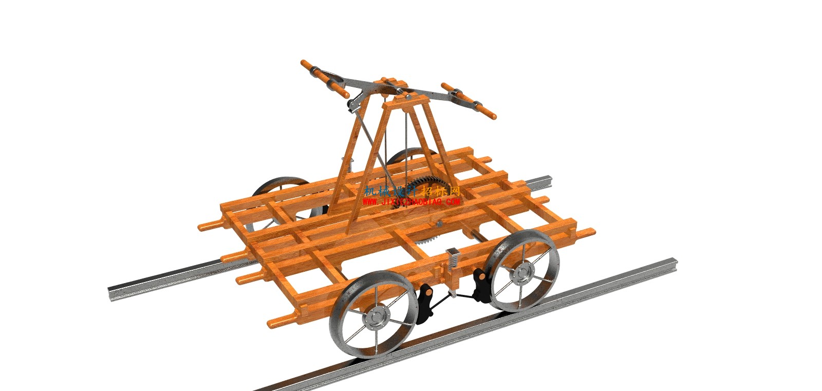 人力驱动导轨车