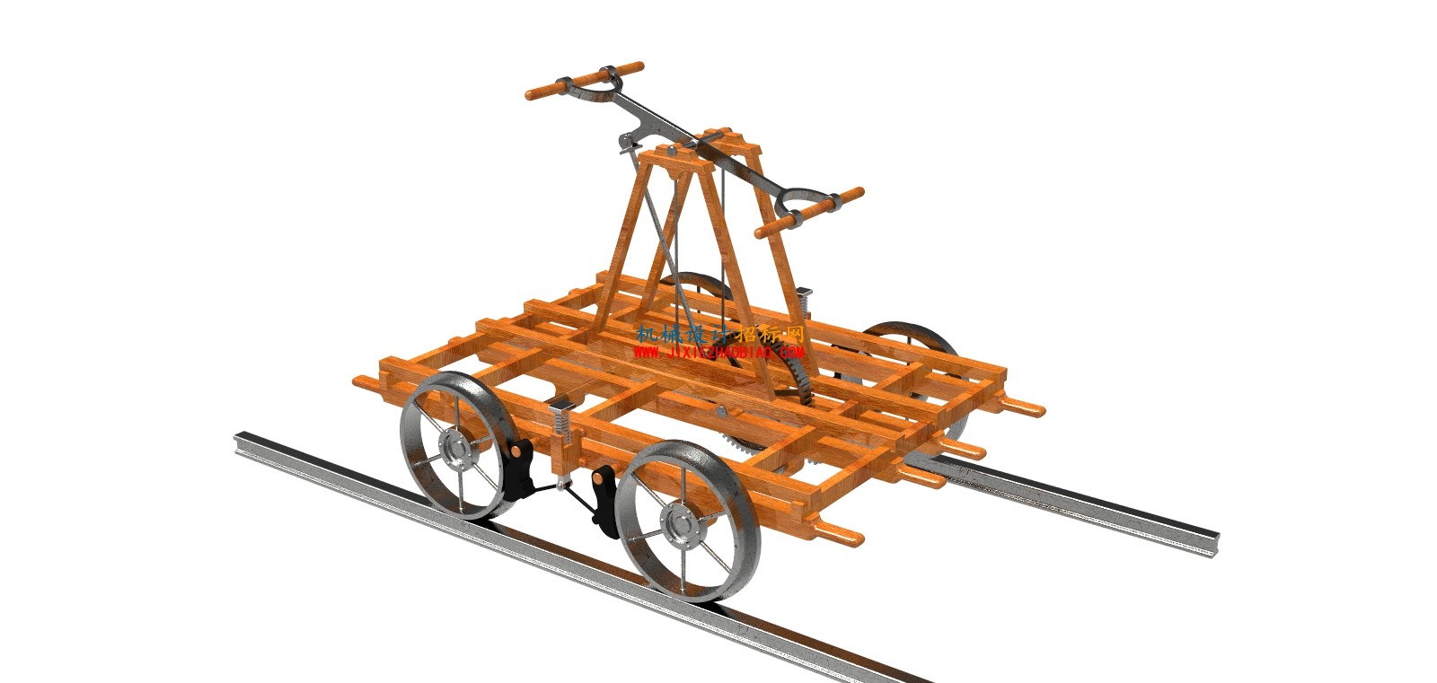 人力驱动导轨车