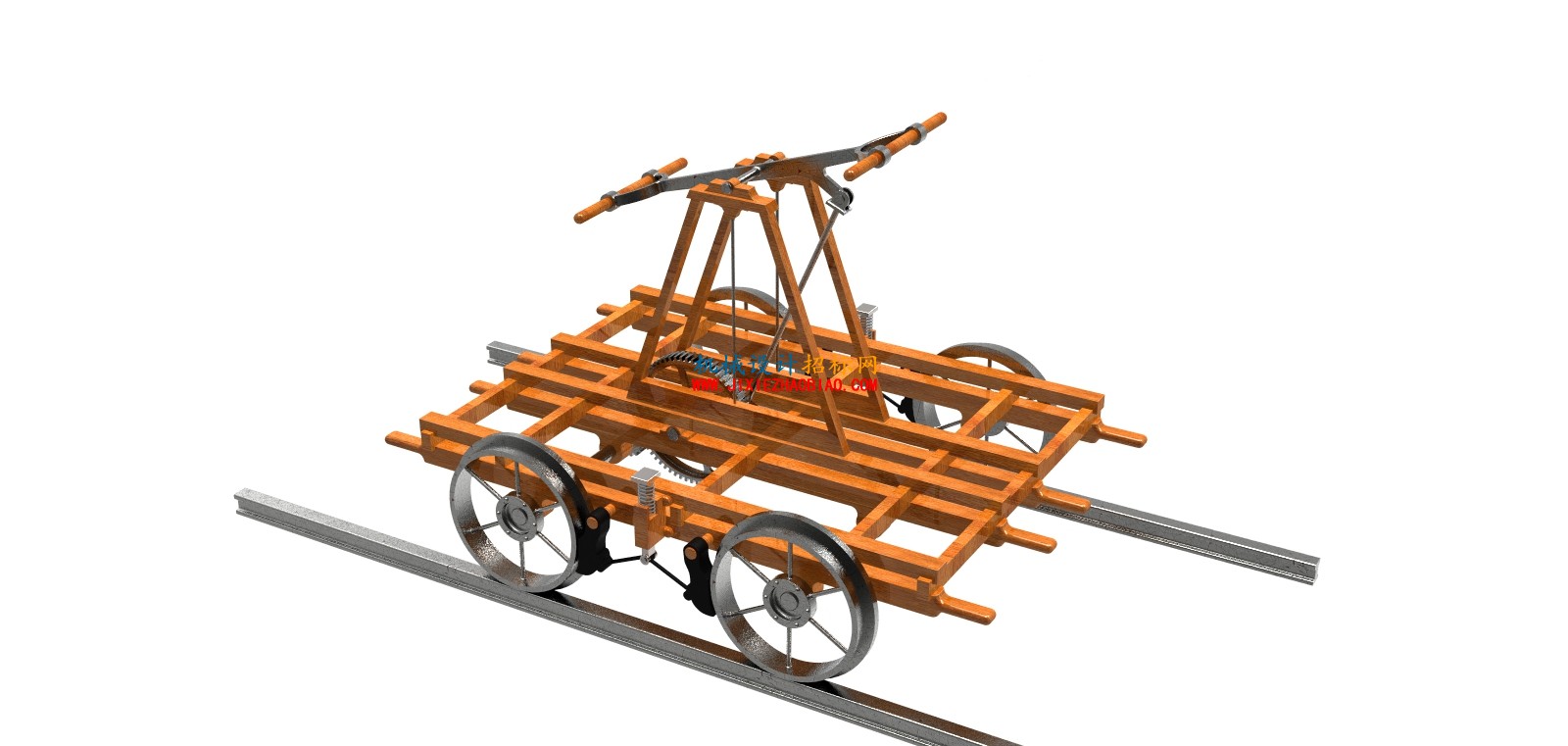 人力驱动导轨车