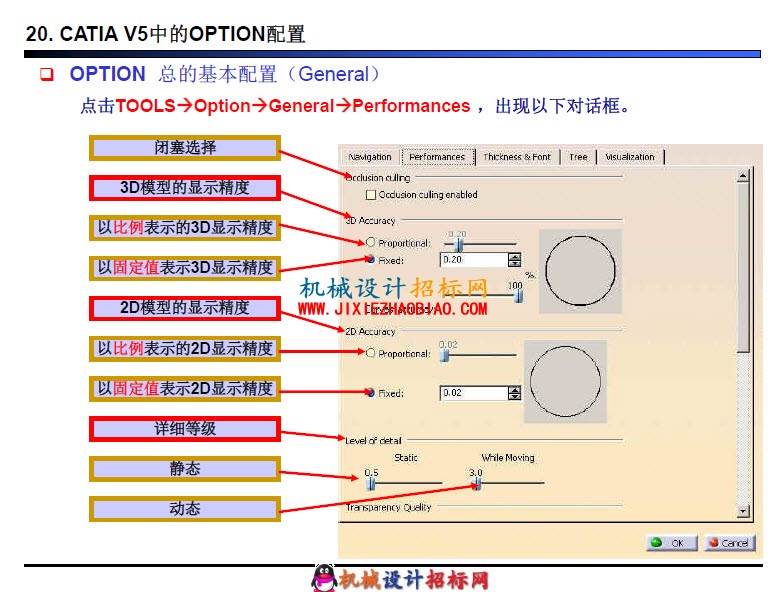 CATIA中的选项的设置大全