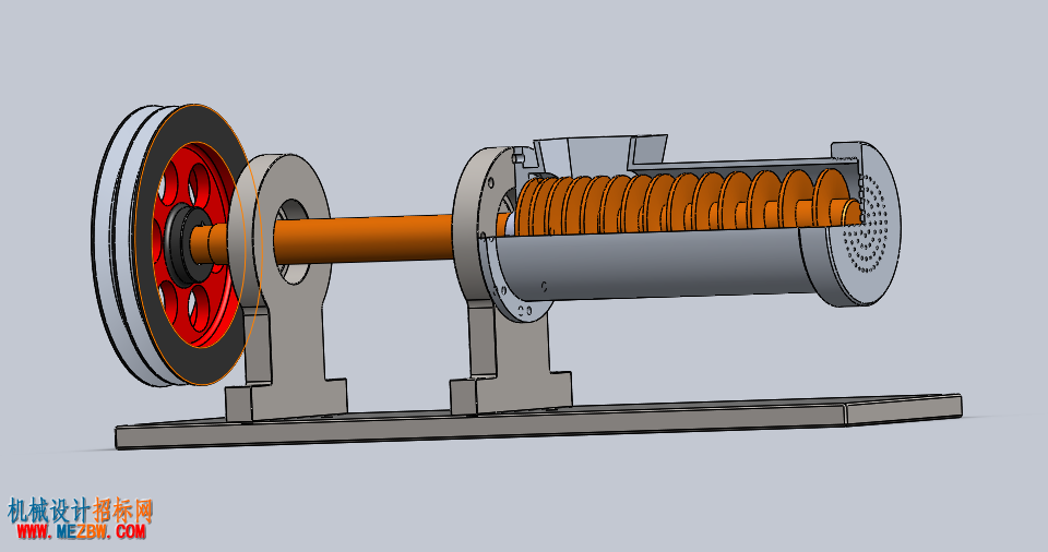 简易螺旋挤压面条机-机械设计招标网