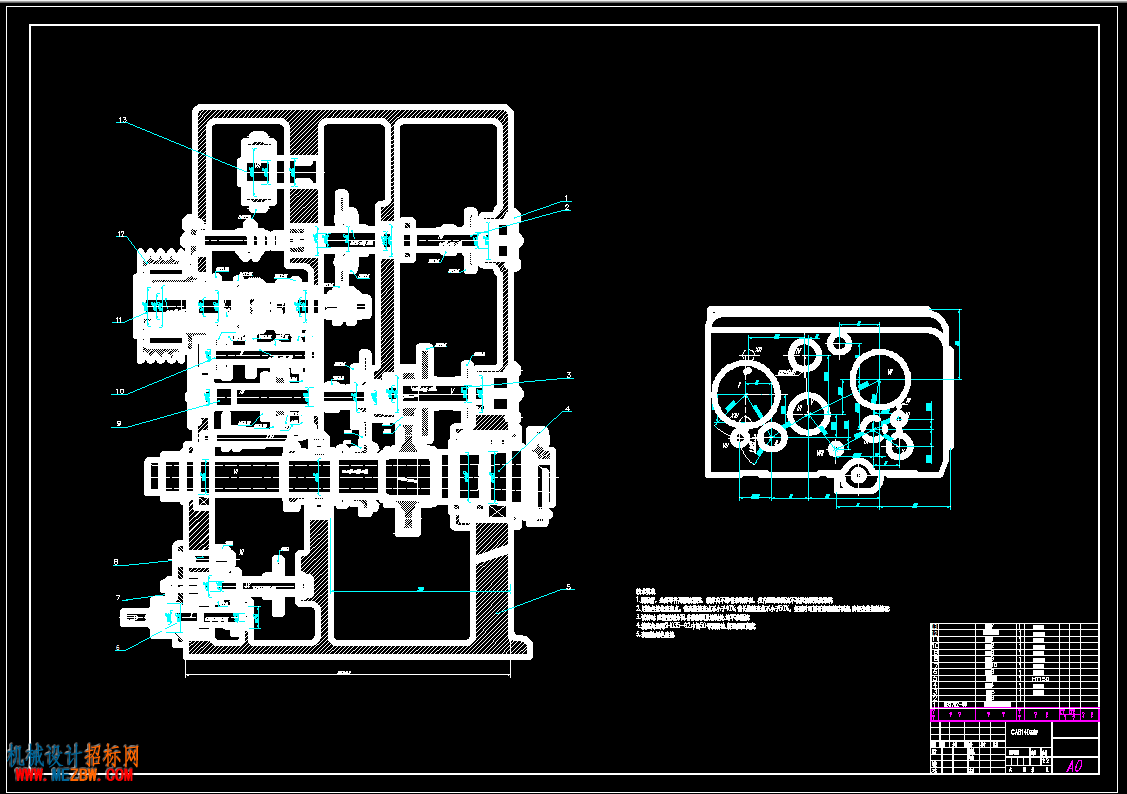 ca6140车床主轴箱的设计-机械设计招标网
