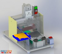 桌面自动贴纸机solidworks设计