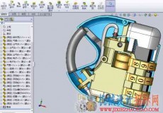 一个solidworks密码锁的模型，特征零件齐全