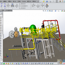 CX3D-SW-022 大型管路布置模型 含零件 含特征
