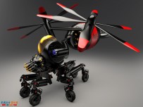 空陆两用蜻蜓无人机solidworks设计
