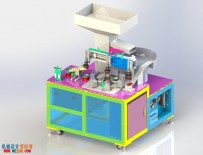 全自动化盖子铆合机设备3D模型+Solidworks设计
