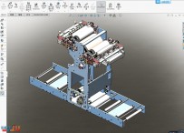 生产餐纸送料染色机构solidworks设计