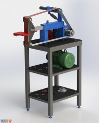 实用砂带磨床solidworks设计