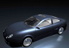 豪华概念跑车3d模型图ProE源文件