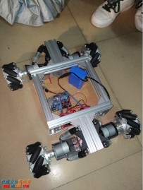 铝型材框架Mecanum麦克纳姆轮车3D模型